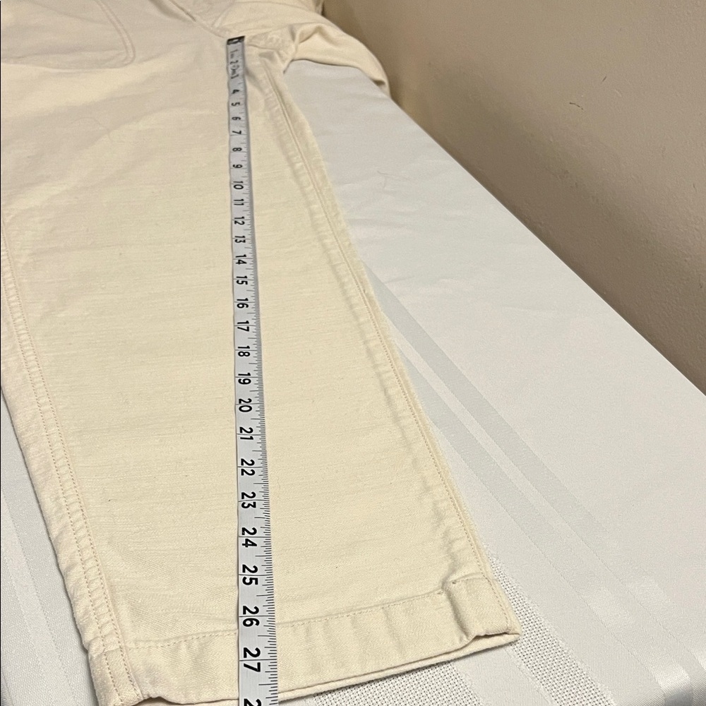 J.Crew Women's Cream Cotton Pants Size 4 NWOT - Picture 7 of 11